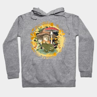 Cottagecore Mushrooms & Frog Fairy Vintage Design Hoodie